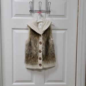 Justice Faux fur Vest size 8